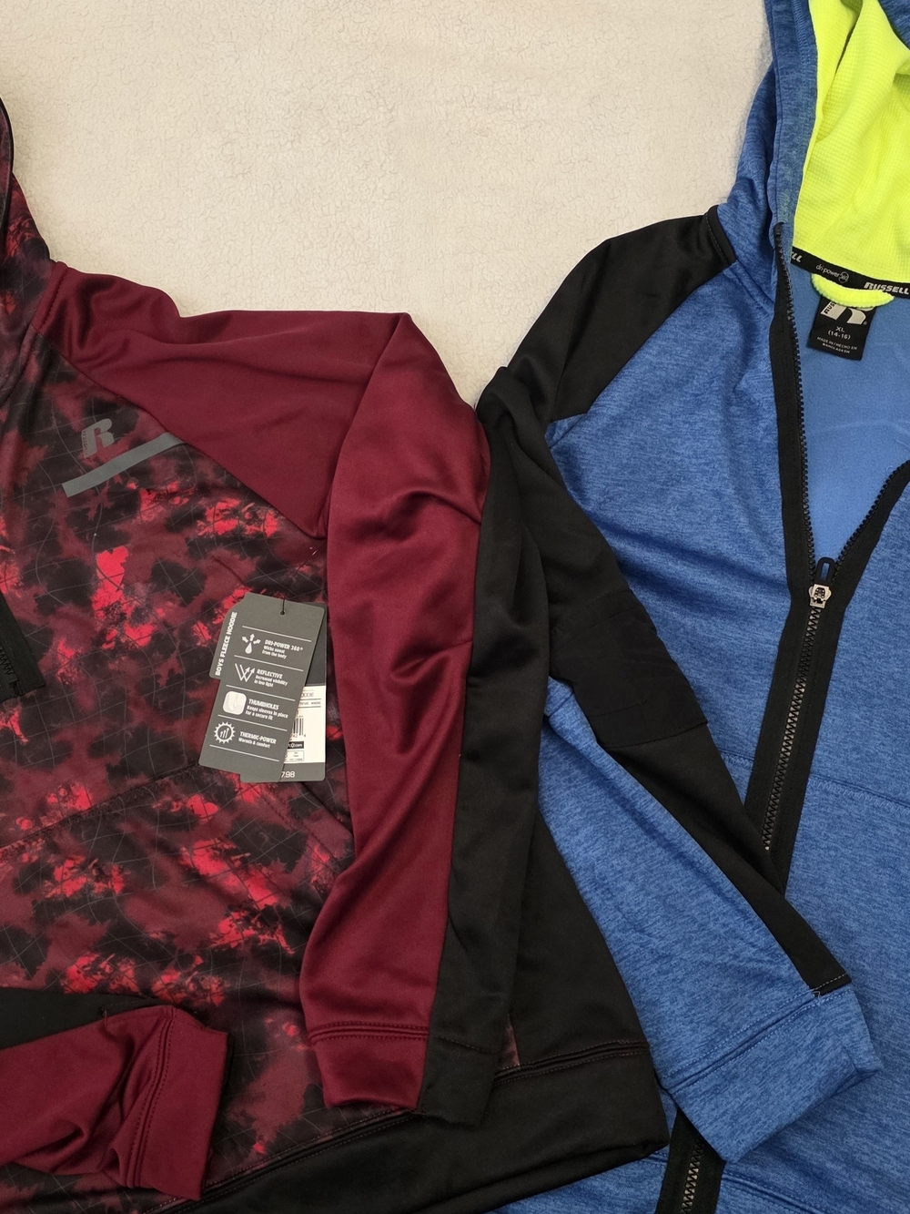 Maroon & Blue Athletic Hoodies